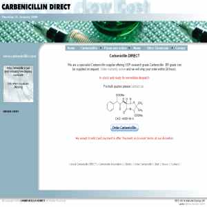 Carbenicillin Direct | Worldwide supplier of Carbenicillin Disodium Salt