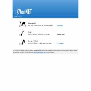 CvonNET | Write your Cv or resume online