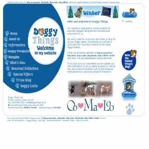Stylish dog accessories, dog beds, coats and collars from doggythings.co.uk