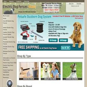 Electric Dog Fences at Electricdogfences-4less.com