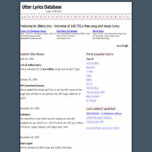 Utter Lyrics Database