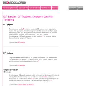 Deep Vein Thrombosis Symptom Information