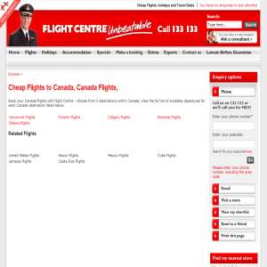 Flights to Canada - Flight Centre