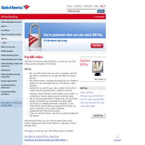 Online Bill Pay from Bank of America