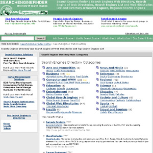 Search Engines Directory, Search Engine List of Web Search Engines