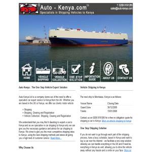 Car Shipping to Kenya - Auto Kenya Ltd