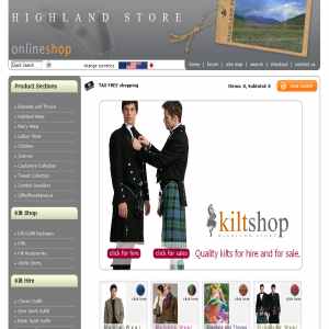Kilts, kilt hire, Scottish gifts