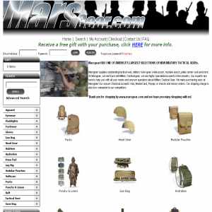 Online sale of Military Tactical gear