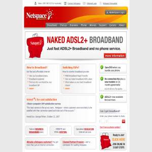 Netspace - Broadband, Naked DSL, ADSL2
