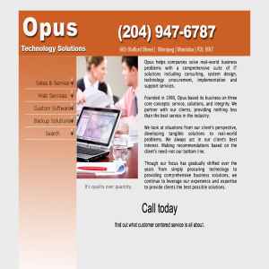 OPUS - Winnipeg Computer Services