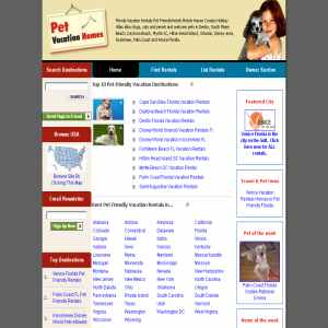 Pet Vacation Home Rental Accomodations
