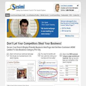 Small Business Web Site - Local Search Engine Traffic
