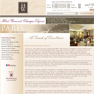 Warwick Champs Elyses Paris Hotel