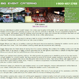 Indoor Outdoor Catering - Corporate Catering, Company Picnic, Los Angeles